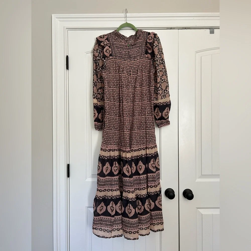 Sea NY Tuckernuck Margo Cotton Midi Floral Dress in Lilac Medium - Picture 6 of 9